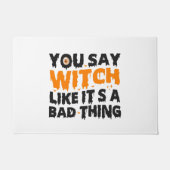 魔女って悪いことハロウィーンギフトって ドアマット (正面)