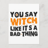 魔女って悪いことハロウィーンギフトって ポストカード (正面)