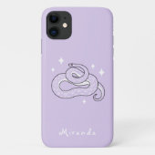 魔女っぽいヘビ 紫色のスマホケース Case-Mate iPhoneケース (裏面)