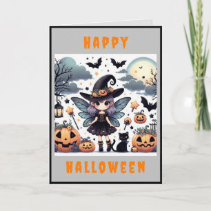 魔女っぽくてかわいい (1) ハロウィン グリーティング カード