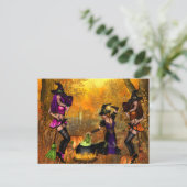 魔女つきハロウィーン葉書 ポストカード (スタンド正面)