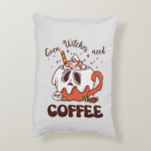 魔女でもコーヒーが必要 アクセントクッション (裏面(縦))