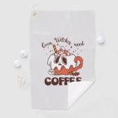 魔女でもコーヒーが必要 ゴルフタオル (インサイチュ)
