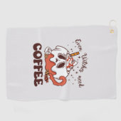 魔女でもコーヒーが必要 ゴルフタオル (横)