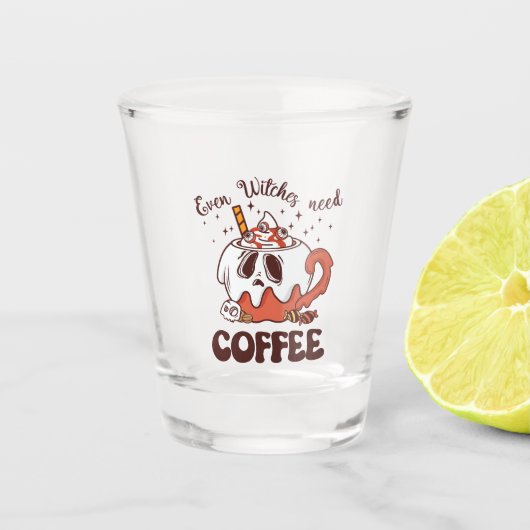 魔女でもコーヒーが必要 ショットグラス (正面)