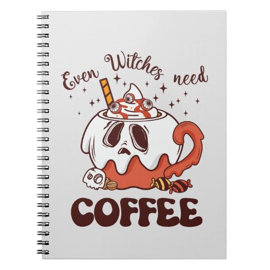 魔女でもコーヒーが必要 ノートブック (正面)