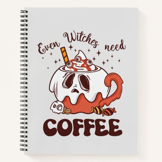 魔女でもコーヒーが必要 ノートブック (正面)