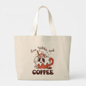 魔女でもコーヒーが必要 ラージトートバッグ (裏面)
