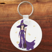魔女とほうきキーチェーン キーホルダー (正面)