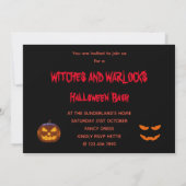 魔女とウォーロックのハロウィンパーティー 招待状 (裏面)