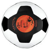 魔女とオレンジムーンのこうもりでトリックまたはトリート サッカーボール (回転)