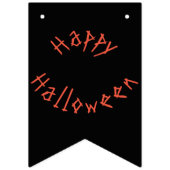 魔女とオレンジムーンのこうもりでトリックまたはトリート バンティングフラッグ (第2の旗)