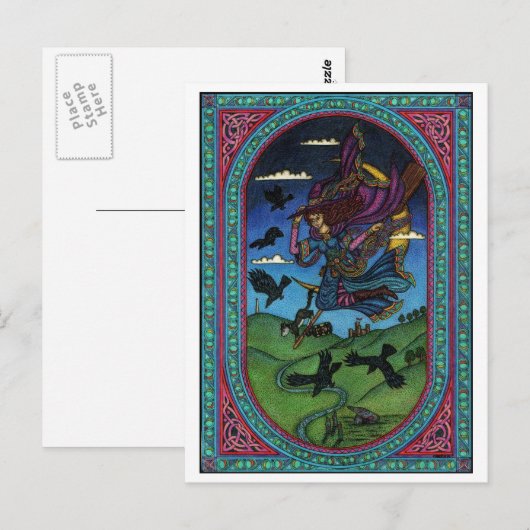 魔女とカラス ポストカード (正面/裏面)