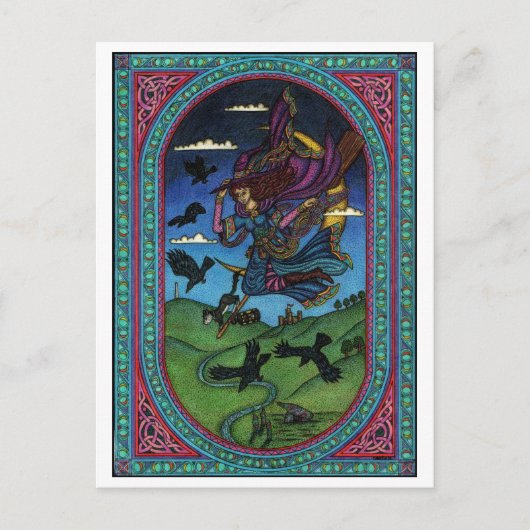 魔女とカラス ポストカード (正面)