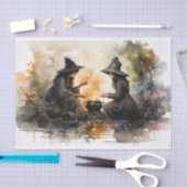 魔女とカルドロン秋ハロウィーンデクページ 薄葉紙 (クラフト)
