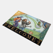 魔女とゴルフファミリー，ロックスター，レプラーシャン/アート ドアマット (アングル)