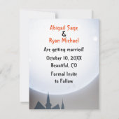 魔女とドクロのカップル 満月ハロウィンウェディング セーブザデート (裏面)