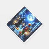 魔女とピエロが怪物ハロウィーンを見て スタンダードランチョンナプキン (角)