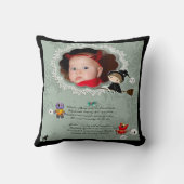 魔女とフォトフレーム，モンスター，幽霊，猫 クッション (裏面)