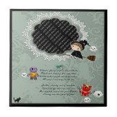 魔女とフォトフレーム，モンスター，幽霊，猫 タイル (正面)