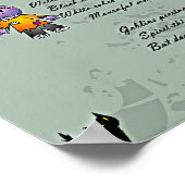 魔女とフォトフレーム，モンスター，幽霊，猫 ポスター (角)