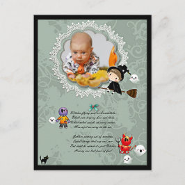 魔女とフォトフレーム，モンスター，幽霊，猫 ポストカード