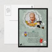 魔女とフォトフレーム，モンスター，幽霊，猫 ポストカード (正面/裏面)