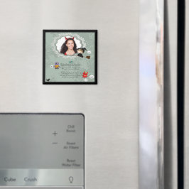 魔女とフォトフレーム，モンスター，幽霊，猫 マグネット