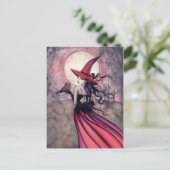 魔女とフクロウのはがき ポストカード (スタンド正面)