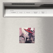 魔女とフクロウのファンタジーアート マグネット (インサイチュ (食洗機))