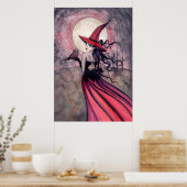 魔女とフクロウポスタープリント ポスター (キッチン)