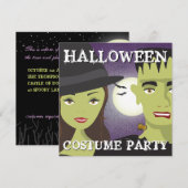 魔女とモンスターの大人のハロウィンパーティー 招待状 (正面/裏面)