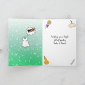 魔女とヴァンパイアの写真ハロウィーンミー カード (内部)