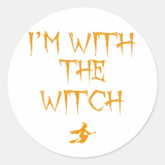 魔女と一緒にいる ラウンドシール (正面)