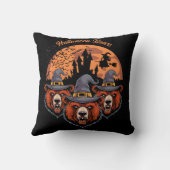 魔女と城を持つハロウィーンクマ クッション (裏面)