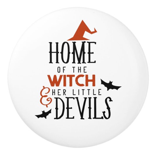 魔女と小さな悪魔の住処 ハロウィン セラミックノブ (正面)