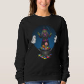 魔女と幽霊のハロウィンパーティーでお菓子をもらおう スウェットシャツ (正面)