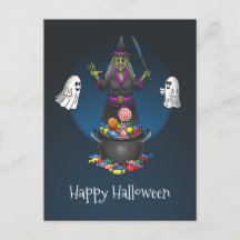 魔女と幽霊のハロウィンパーティーでお菓子をもらおう