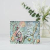 魔女と幽霊ハロウィーンハガキ ポストカード (スタンド正面)