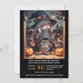 魔女と彼女の猫ハローウィンパーティ 招待状 (正面)