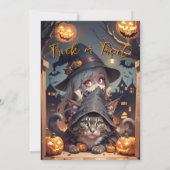 魔女と彼女の猫ハローウィンパーティ 招待状 (裏面)
