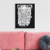 魔女と悪魔、ブライアン・ベンソン。 キャンバスプリント (インサイチュ (リビング))