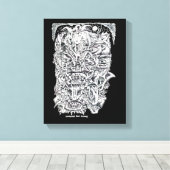 魔女と悪魔、ブライアン・ベンソン。 キャンバスプリント (インサイチュ (ウッドフロア))