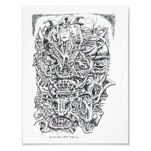 魔女と悪魔、ブライアン・ベンソン フォトプリント            (正面)