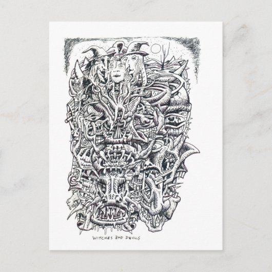 魔女と悪魔、ブライアン・ベンソン ポストカード (正面)