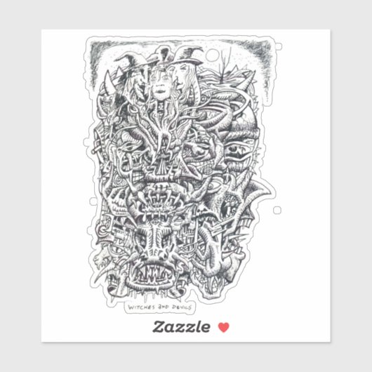 魔女と悪魔、Brian Benson Vinylステッカー シール (シート)