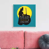 魔女と月の魔法呪文キャンバス印刷 キャンバスプリント (インサイチュ (リビング))