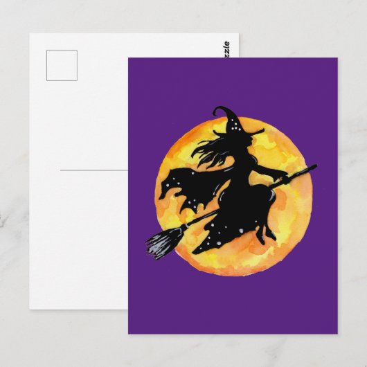 魔女と月 ポストカード (正面/裏面)
