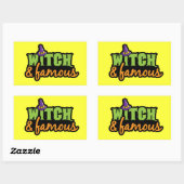 魔女と有名 長方形シール (シート)