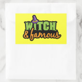 魔女と有名 長方形シール (バッグ)